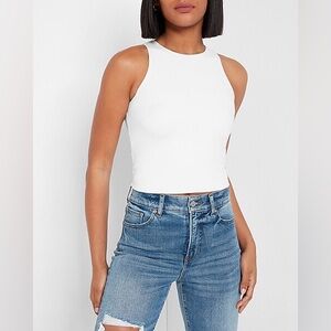 Express White Crop Top